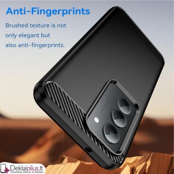 Carbon guminis dėklas - juodas (Xiaomi Redmi 15 4G) Carbon guminis dėklas - juodas (Xiaomi Redmi 15 4G)